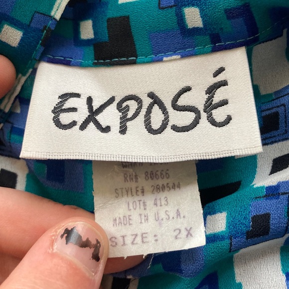 Vintage Funky Blues Plus Button Up Lightweight Unisex 2X - Picture 6 of 9